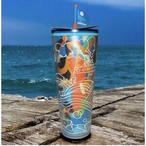 Starbucks Tumbler / Misha Tyutyunik 2025 / 9” / Straw. Lid & Flag